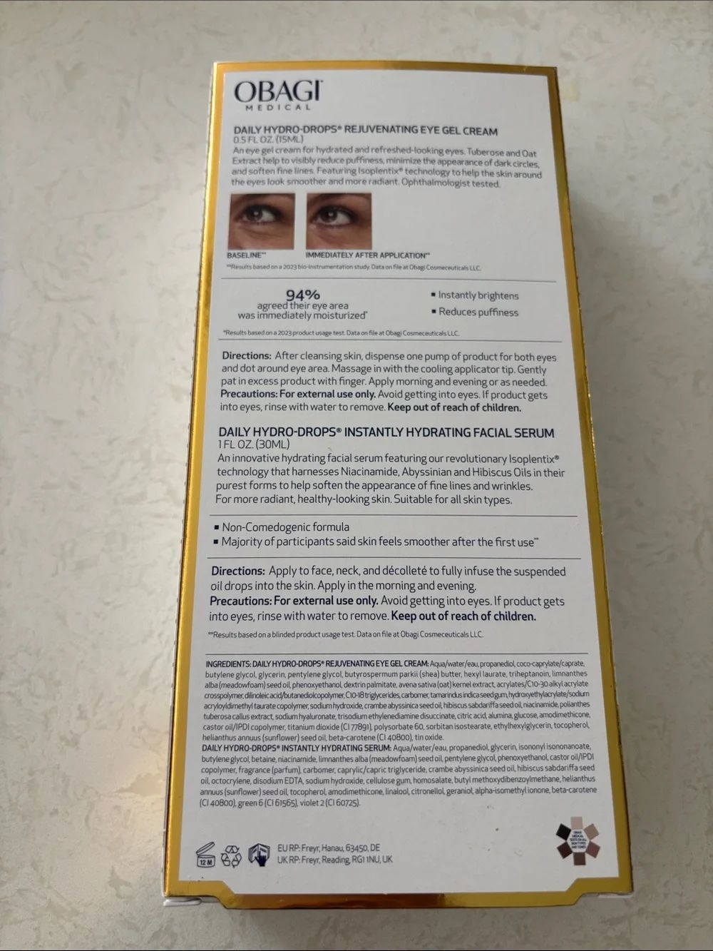 Obagi Daily Hydro-Drops Duo — Gold and Silver Packaging - Picture 2 of 3